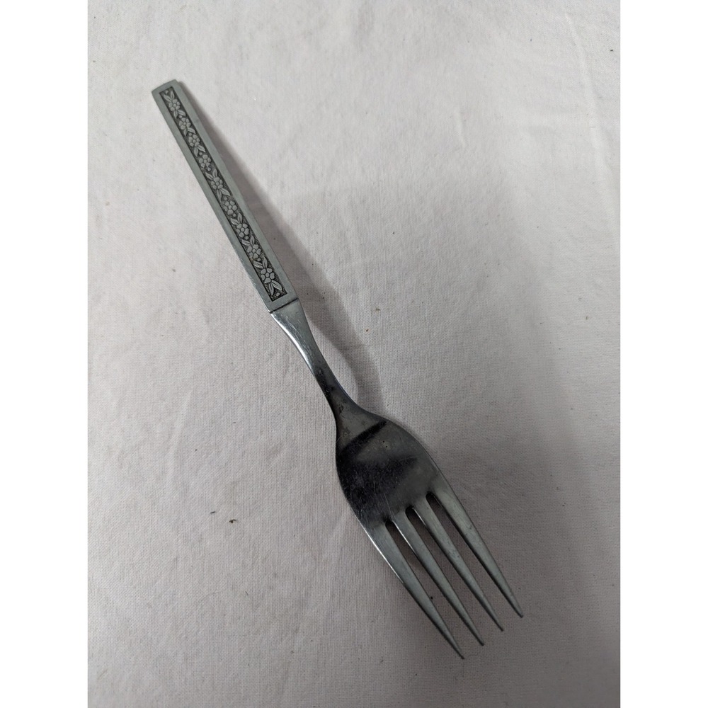 vintage Oneida Profile Stainless 7" dinner fork flowers floral replacement